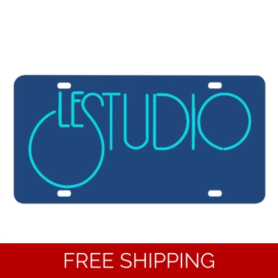 Le Studio License Plates Aqua Blue logo